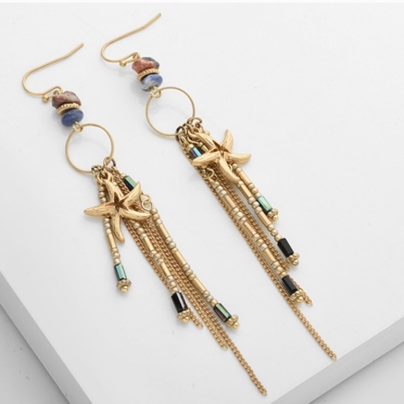 Gold Tone Starfish Earrings - Picture 9 of 9